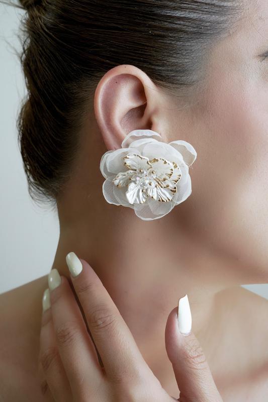 گوشواره‌پارچه ای گل