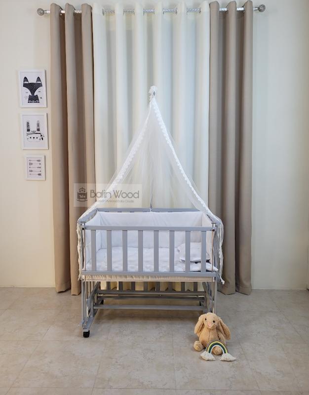 گهواره، گهواره چوبی، تخت کنار مادر، سیسمونی، گهواره و تخت کنار مادر چوبی، گهواره و تخت کنار مادر، آنتی رفلاکس، پشه بند نوزاد، سرویس خواب نوزادی