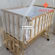 گهواره چوبی و تخت کنار مادر سایز ۱۲۰ خودرنگ
