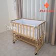 گهواره چوبی و تخت کنار مادر سایز ۱۲۰ خودرنگ