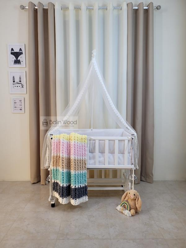 گهواره، گهواره چوبی، تخت کنار مادر، سیسمونی، گهواره و تخت کنار مادر چوبی، گهواره و تخت کنار مادر، آنتی رفلاکس، پشه بند نوزاد، سرویس خواب نوزادی