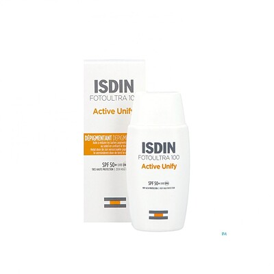 کرم ضد آفتاب فلوئید اکتیو یونیفای بی رنگ پوست خشک SPF50 ایزیدین