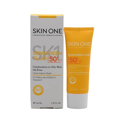 ضد آفتاب SPF50 فاقد چربی اسکین وان مناسب پوست مختلط تا چرب حجم 40 میلی لیتر