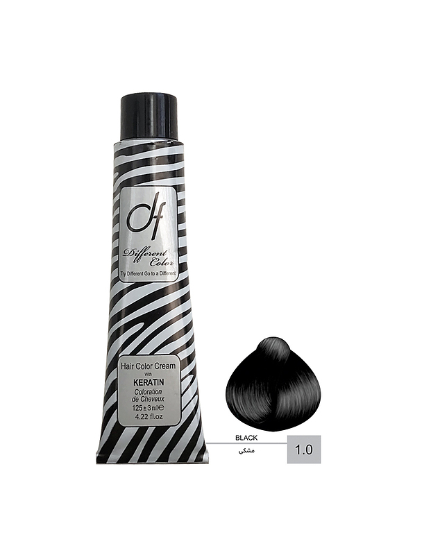 رنگ مو دیفرنت  شماره 1.0 (NATURAL ) حجم 125ml رنگ مشکی