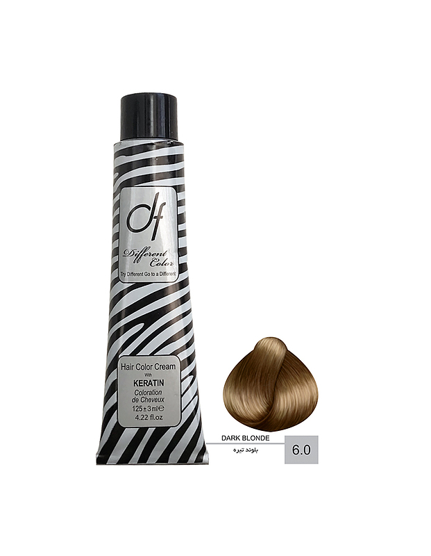 رنگ مو دیفرنت  شماره 6.0 (NATURAL ) حجم 125ml رنگ بلوند تیره
