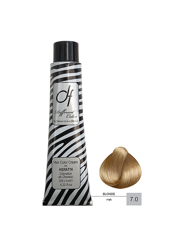 رنگ مو دیفرنت  شماره 7.0 (NATURAL ) حجم 125ml رنگ بلوند متوسط