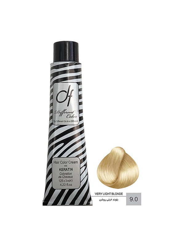 رنگ مو دیفرنت  شماره 9.0 (NATURAL ) حجم 125ml رنگ بلوند خیلی روشن