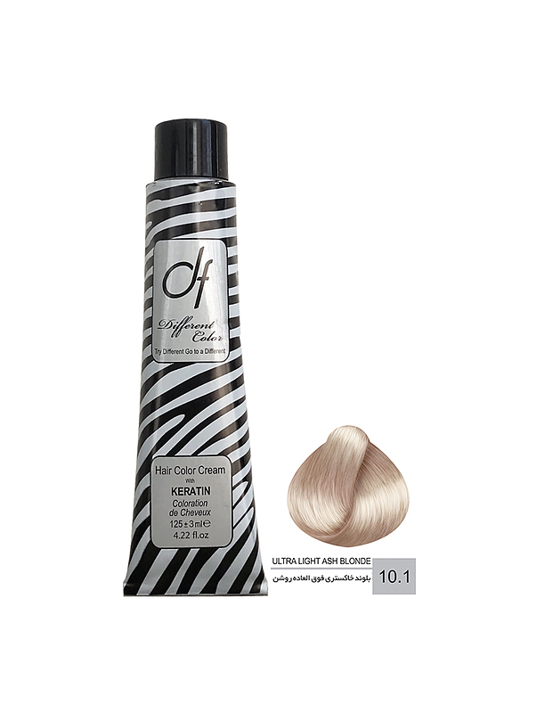 رنگ مو دیفرنت  شماره 10.1 (ASH) حجم 125ml رنگ بلوند خاکستری فوق العاده روشن
