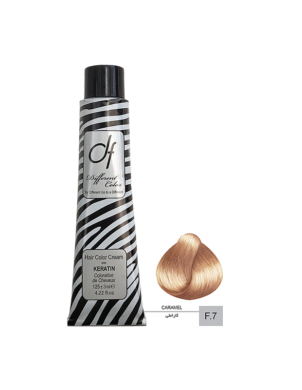رنگ مو دیفرنت  شماره F7  حجم 125ml رنگ کاراملی