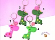 جاکلیدی و آویز سیلیکونی cute giraffee 
