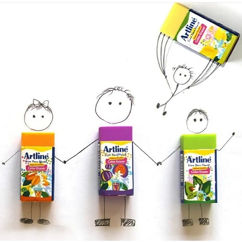 پاکن آرتلاین طرح candy eraser