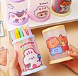 جاقلمی و جامدادی رومیزی طلقی طرح cute animals