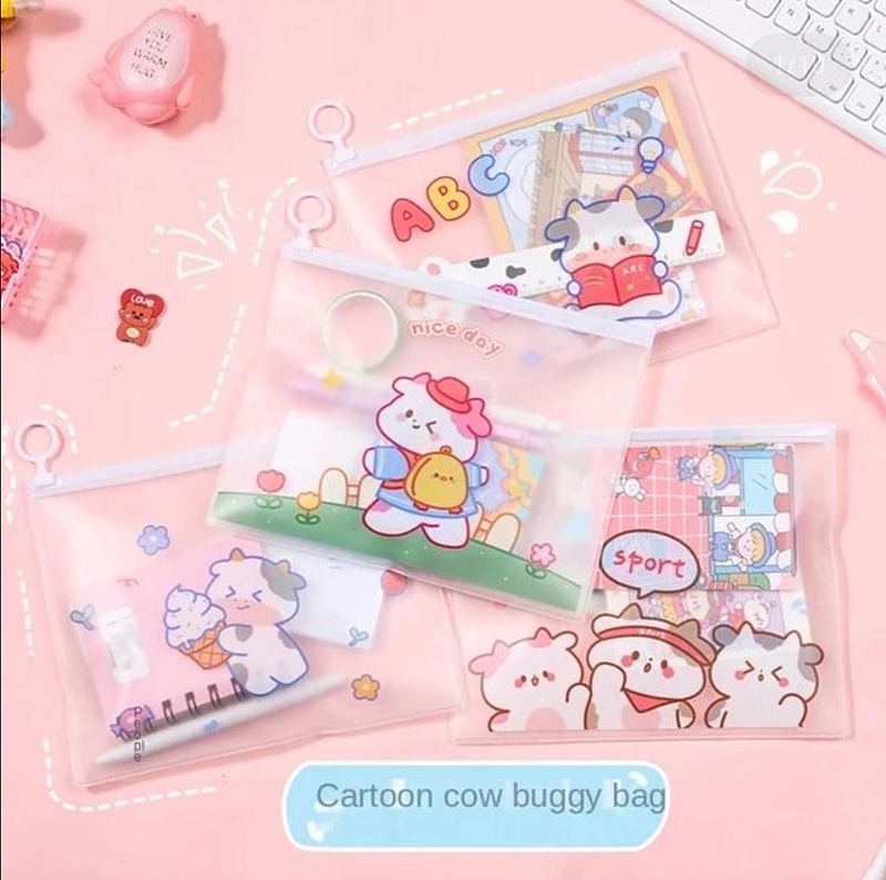 کاور و پوشه زیپ دار pvc طرح cute cow