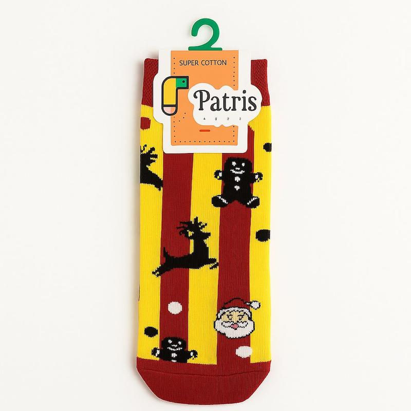 خرید جوراب نخی کریسمسی پاتریس طرح راه راه