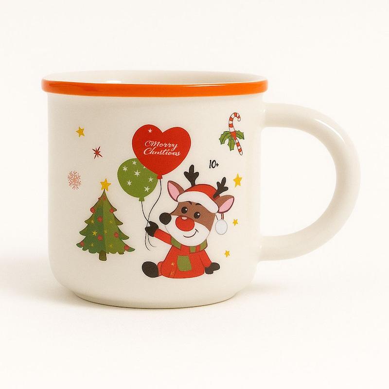 خرید ماگ سرامیکی طرح گوزن کریسمسی وارداتی با کیفیت