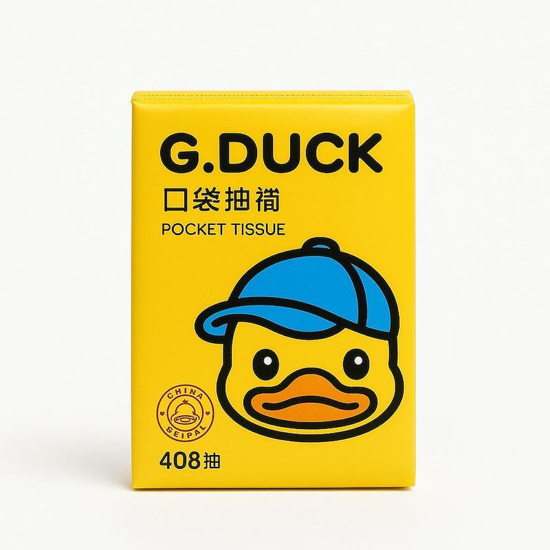 خرید دستمال کاغذی فانتزی طرح اردک رنگ زرد