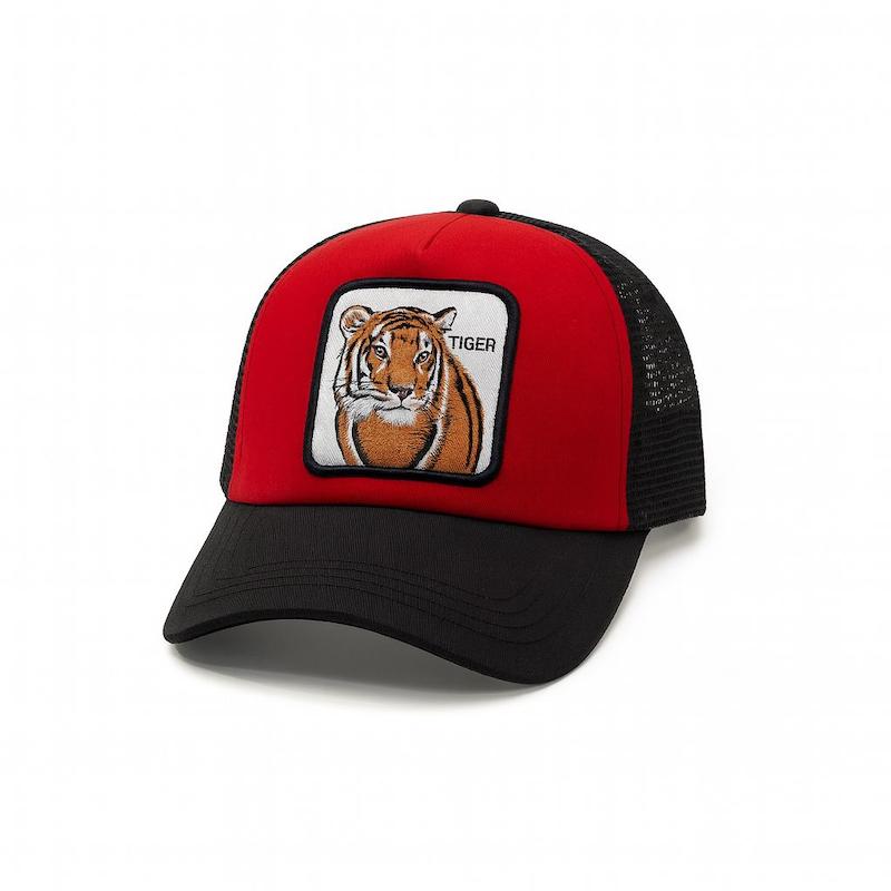 خرید کلاه اسپرت گورین براز طرح ببر Tiger رنگ قرمز مشکی با ما پی