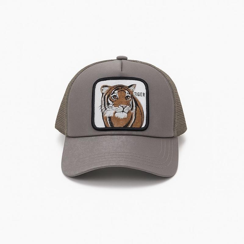 خرید کلاه کپ گورین براز طرح ببر Tiger رنگ خاکستری