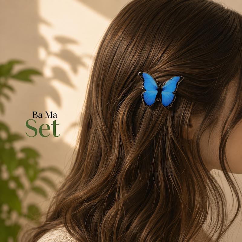 گیره مو ایموجی - طرح پروانه
