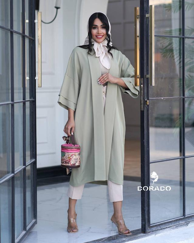 مانتو کریشه شالدار بلند کد 953