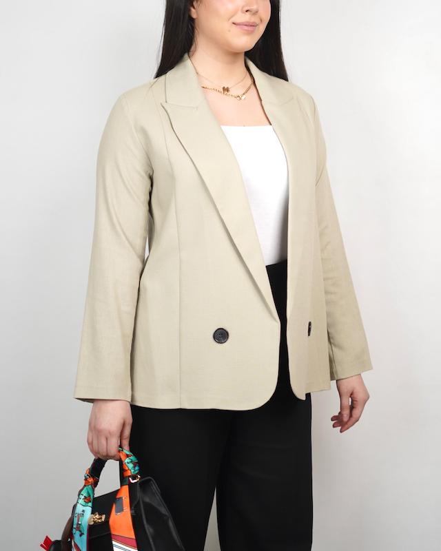 کت لینن بغل چاک ۱۱۱۵