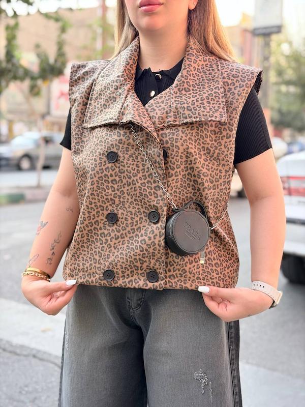 وست چرم پلنگی 