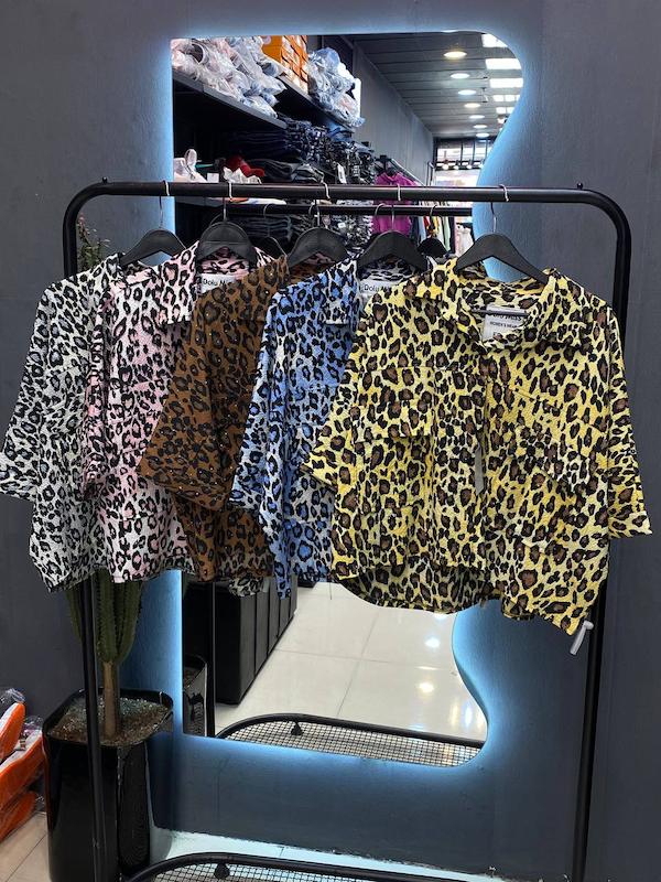 شومیز پلنگی نگینی 