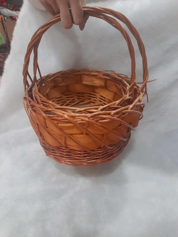 2 عدد سبد حصیری پفکی