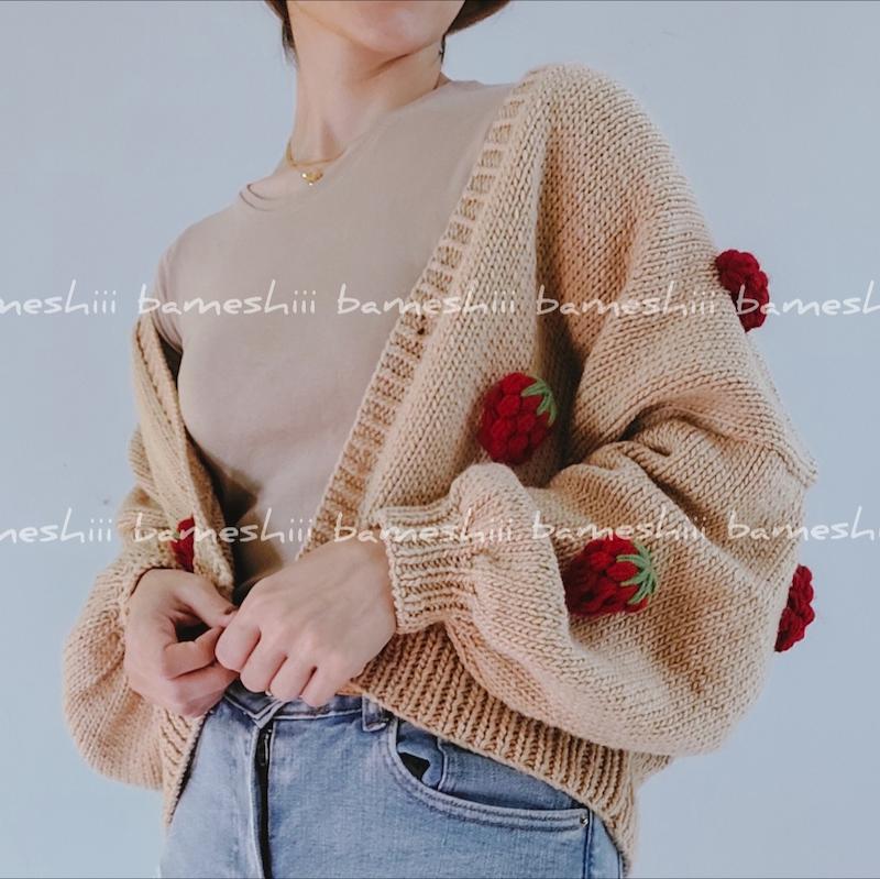 ژاکت توت فرنگی طرح ۱