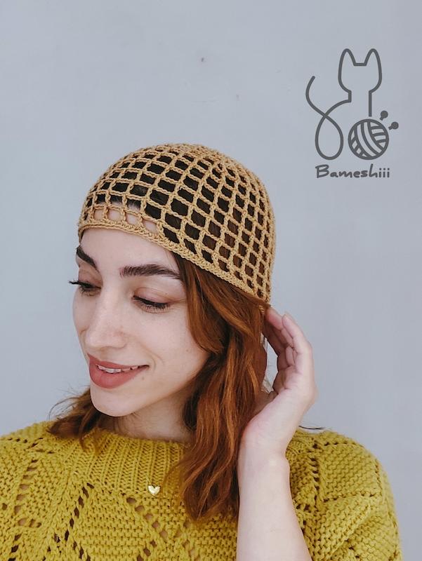 کلاه قلاب بافی رنگین کمون
