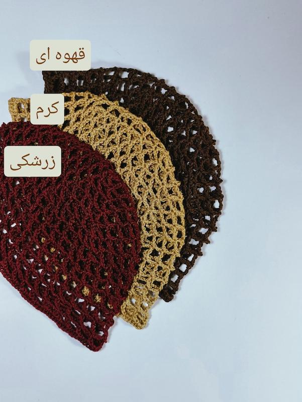 کلاه قلاب بافی رنگین کمون