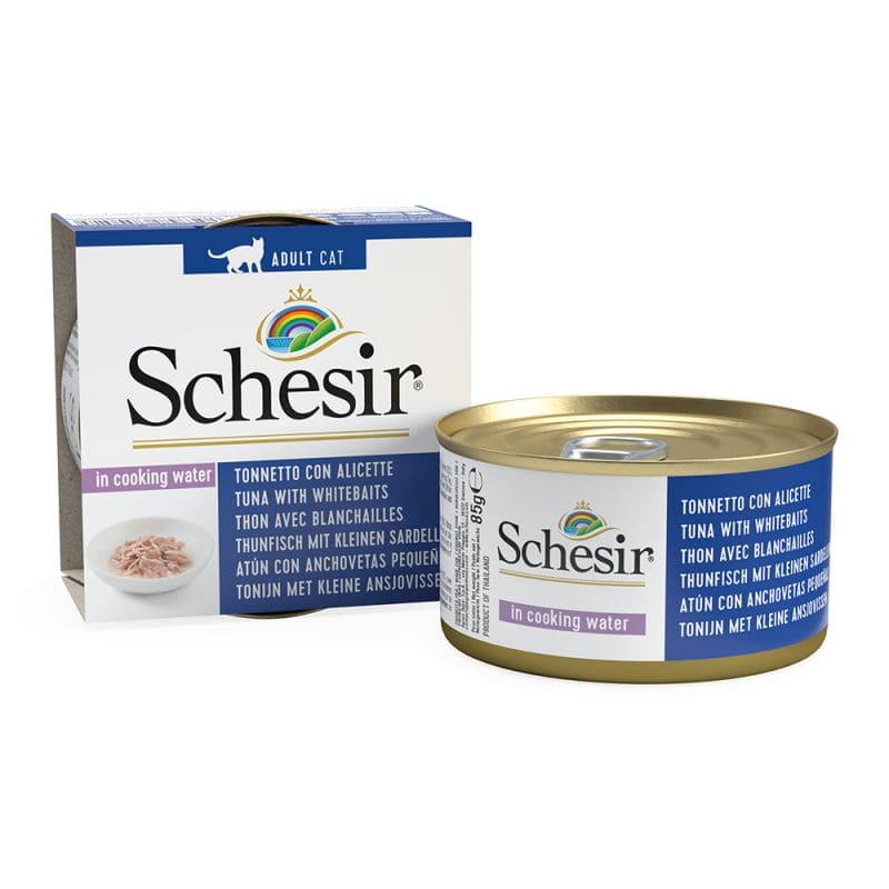 کنسرو شسیر Schesir با طعم ماهی تن و ماهی دریایی