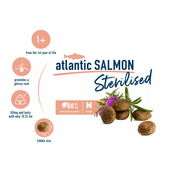 غذای خشک گربه عقیم شده هپی کت طعم سالمون Happy Cat Sterilised atlantic salmon  وزن 10 کیلوگرم