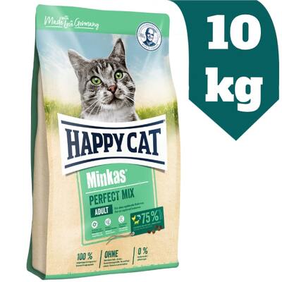 غذای خشک گربه هپی کت Happy Cat مدل مینکاس پرفکت میکس Minkas Perfect Mix  وزن 10 کیلوگرم