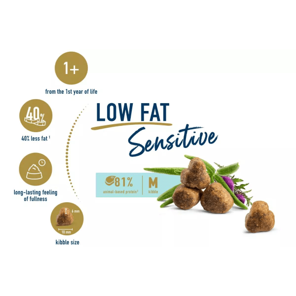 غذای خشک گربه هپی کت مدل لایت Light Low Fat Sensitive وزن 4 کیلوگرم