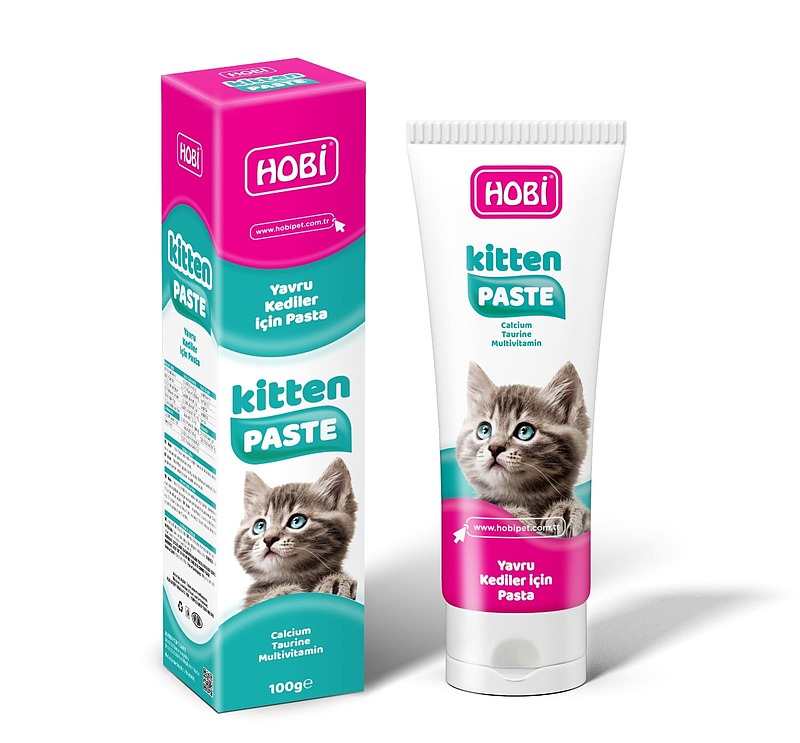 خمیر مولتی ویتامین بچه گربه هوبی Hobi Kitten Paste وزن 100 گرم