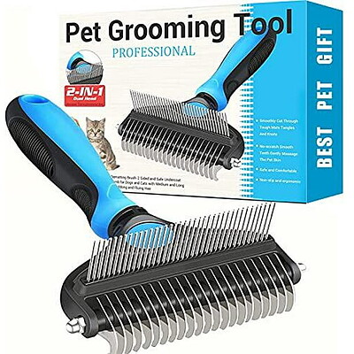 شانه گربه و سگ دوکاره حرفه ای Pet Grooming Tool Professinal