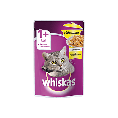 غذای پوچ گربه ویسکاس طعم مرغ Whiskas-chicken وزن 85 گرم
