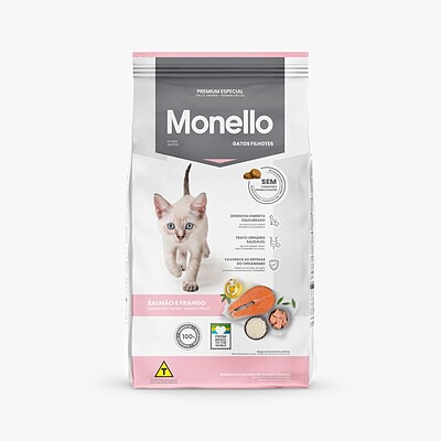 غذای خشک گربه کیتن مونلو Monello طعم مرغ و سالمون وزن 1 کیلوگرم