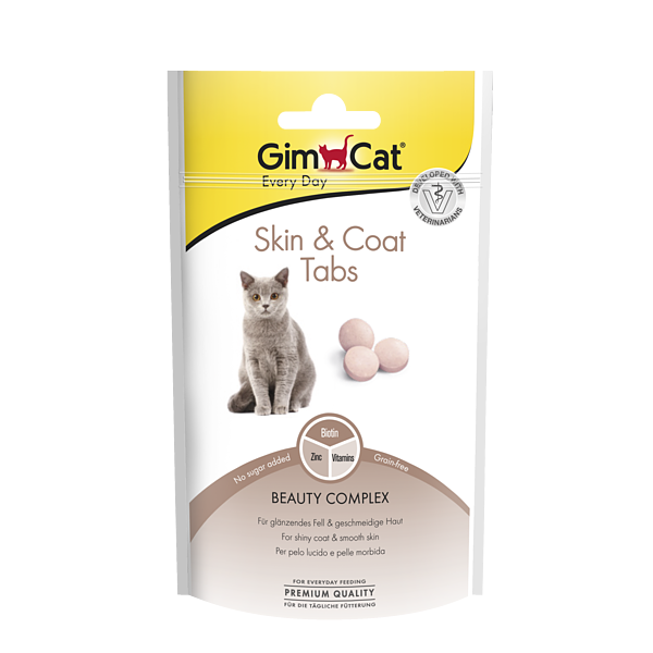 تقویت کننده پوست و مو جیم کت Gim Cat- Skin & Coat Tabs وزن 40 گرم