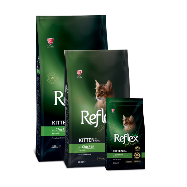 غذای خشک بچه گربه رفلکس پلاس Reflex plus مدل کیتن با طعم مرغ وزن 1.5 کیلوگرم