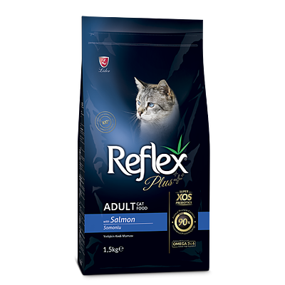 غذای خشک گربه بالغ رفلکس پلاس Reflex plus  با طعم سالمون وزن 1.5 کیلوگرم