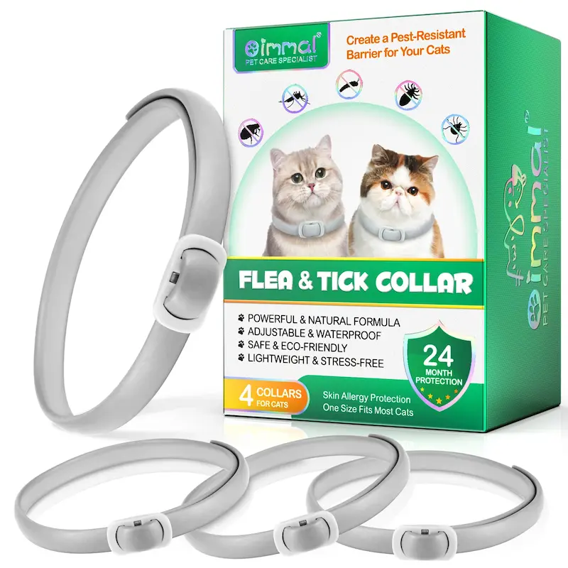 قلاده ضد کک و کنه گربه اویمال Oimmal Flea Tick Collar بسته چهار عددی