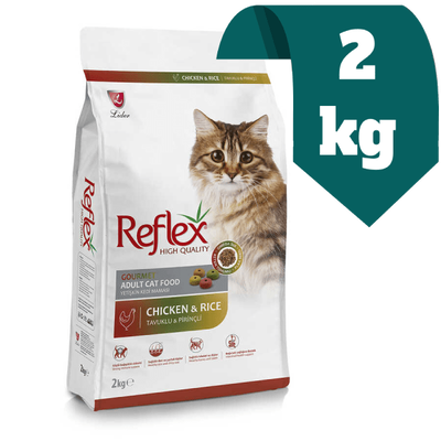 غذای خشک گربه رفلکس Reflex مولتی کالر با طعم مرغ و برنج 2 کیلویی