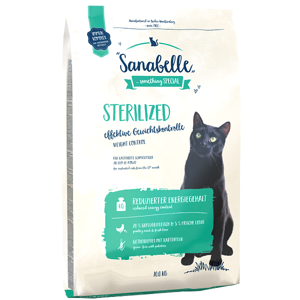 غذای خشک گربه سانابل Sanabelle مدل عقیم شده Sterilised وزن 2 کیلوگرم