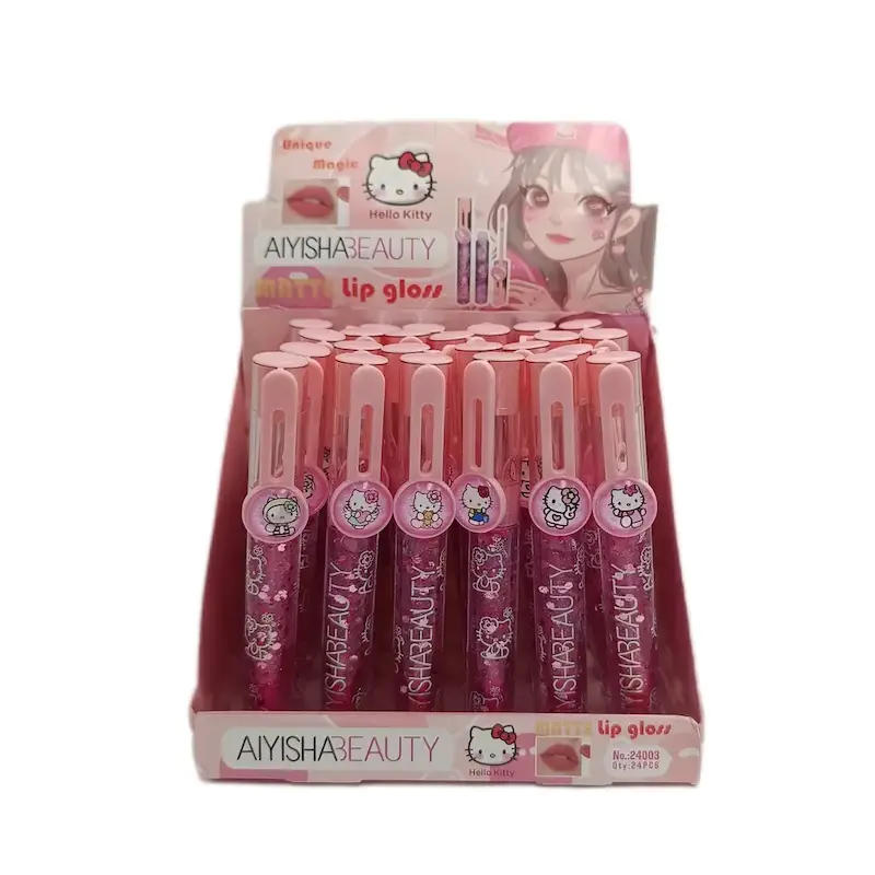 برق لب حرارتی شاین دار HELLO KITTY برند AIYISHA BEAUTY