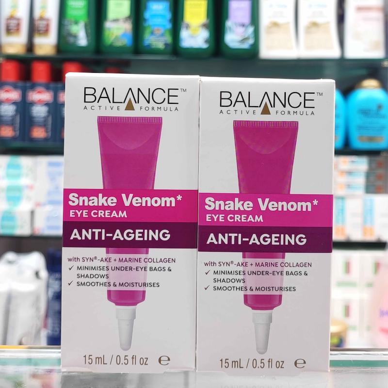 کرم دور چشم ضد چروک و تیرگی سم مار بالانس 15 میل مدل ANTI-AGEING