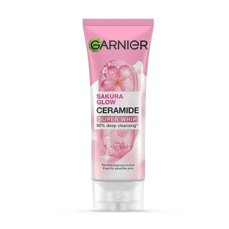 فوم شستشوی انواع پوست به خصوص پوست خشک و حساس گارنیر 100 میل مدل Garnier Sakura Glow