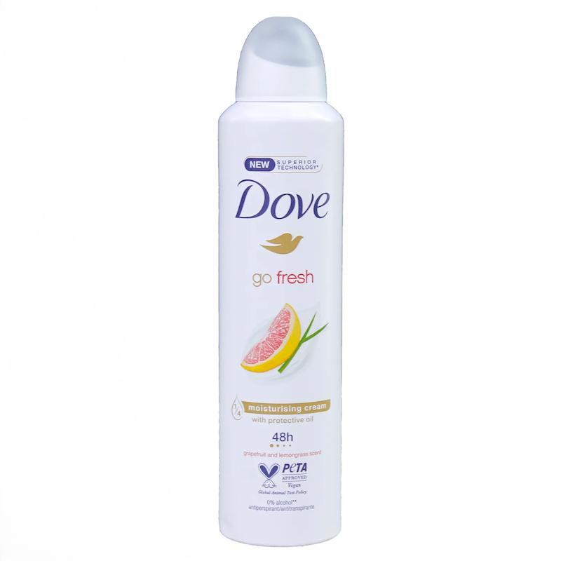 اسپری ضد تعریق رایحه گریپ فروت و علف لیمو داو 250 میل مدل go fresh