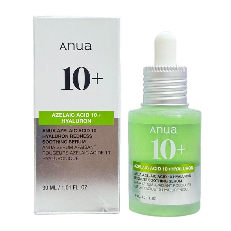 سرم تسکین دهنده قرمزی آزلائیک اسید 10+ و هیالورون آنوا مدل AZELAIC ACID10 + HYALORON